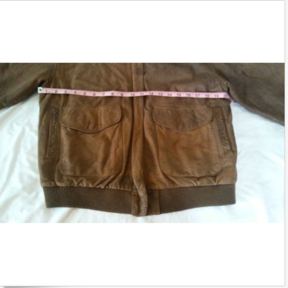 Outdoor Exchange Bomber Leather Jacket Size M - Picture 5 of 8